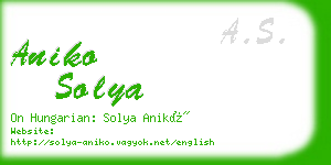 aniko solya business card